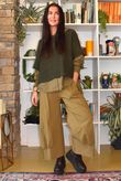 Paloma Tela Peter Pan Blouse Deep Olive